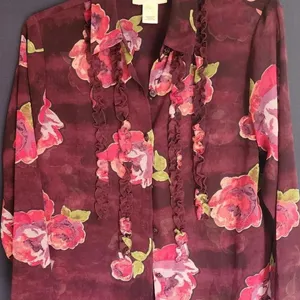 Susan‎ Bristol Flower Print Sheer Blouse thumbnail 3