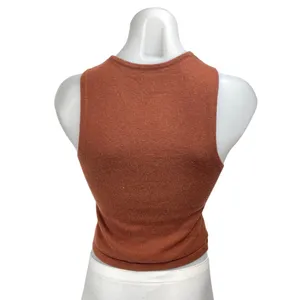 Aritzia Babaton Brown Sleeveless Crew Neck Knit Cami Camisole Tank Top Size S thumbnail 2