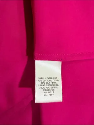 Bright fuchsia Hot Pink Silk Babydoll Dress w/Spaghetti Straps Sz 0P thumbnail 5