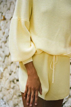 Sabo Skirt Lemondrop Knit Sweater and Shorts Set. Size Small Sweater: Medium Shorts: Small thumbnail 8