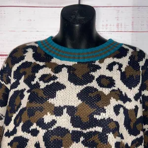 New | Women’s 1x/2x Oddy Boutique Leopard Print Sweater thumbnail 7