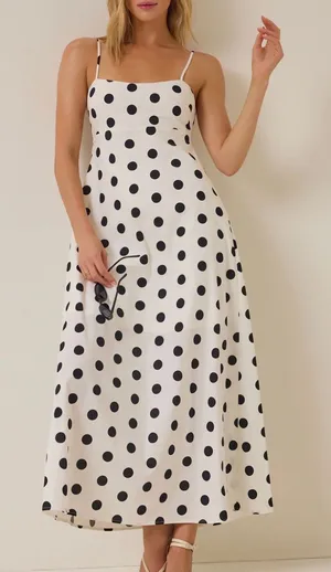 Altar'd State Polka Dot Maxi Dress thumbnail 1