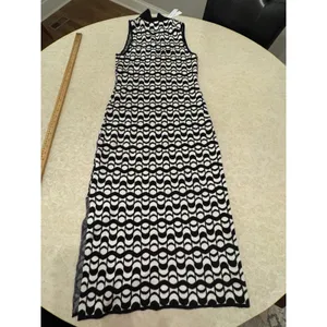 House of Harlow 1960 Size Medium Knit Polo Midi Dress Abstract thumbnail 3
