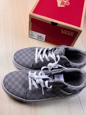 Vans Seldan Women's Checkerboard Gray Skateboarding Lace Up Sneakers Shoes Sz 6 thumbnail 4