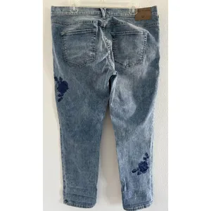 True Religion Jeans‎ Womens Sz 32 Cameron Slim Boyfriend Blue Embroidered Y2K thumbnail 2