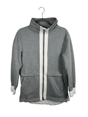 Lululemon‎ Light As Warmth Jacket Womens 6 Heather Gray White Full Zip thumbnail 3