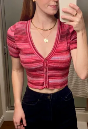 BP Cropped Cardigan Short Sleeve Sweater thumbnail 1