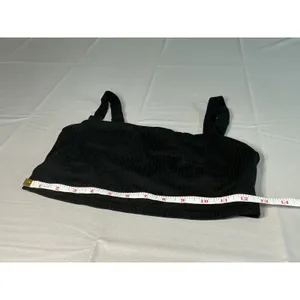 OFFLINE by Aerie Real Me Recharge Sports Bra Black Ribbed Adjustable Straps M thumbnail 3