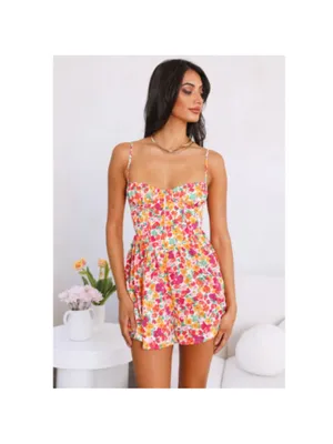Hello Molly Daily Glam Romper‎ Floral Dress Like Women's 4 Summer thumbnail 2