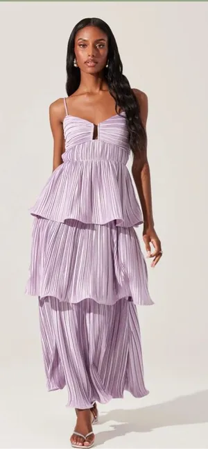 ASTR The Label Formal Lupin Pleated Tiered Maxi Dress thumbnail 1