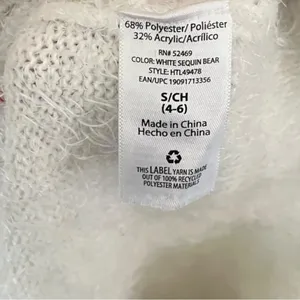 HOLIDAY TIME White‎ Polar Bear Long Sleeve Relaxed Fit Sweater Small | EUC thumbnail 8