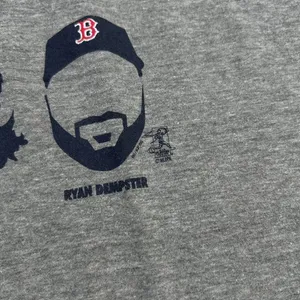 Grey Nike 2013 Ref Sox Baseball Team Graphic Tee #GetBeard T-Shirt thumbnail 2