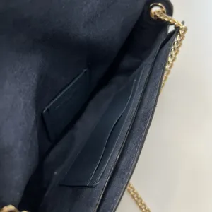 Coach Kleo Crossbody Navy Blue Suede Denim Leather Chain Gold Strap Mini Purse thumbnail 10