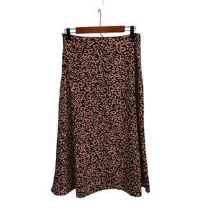 SHEIN Animal Print High Waist Leopard Midi Maxi Flowy Skirt Size Women's 6 thumbnail 3