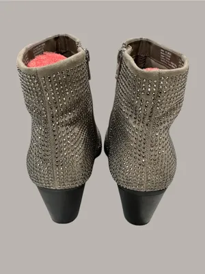 Juicy Couture Cavora Taupe Rhinestone Ankle Booties Size 10 Western Glam thumbnail 6