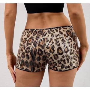 NWT MAKEMECHIC Cheetah Print Sequin Micro Shorts Low Rise‎ Y2K Medium thumbnail 3