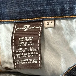 7 For All Mankind Denim Women’s Size 27 Blue Crop Flare Jeans Made in the USA thumbnail 6