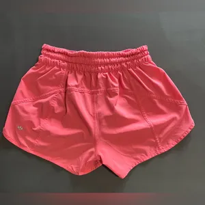 LULULEMON Track That Running Shorts Lip Gloss Women’s Sz 4 EUC thumbnail 3