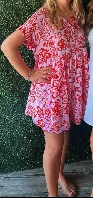 Entro Dress Pink Floral thumbnail 2