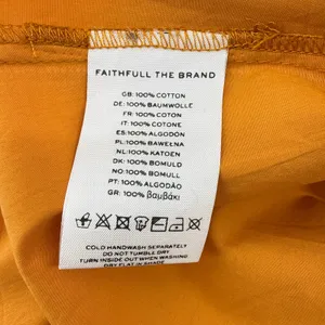NWT Faithfull The Brand Deva Midi‎ Dress Plain Orange Smocked Cut Out Large thumbnail 9