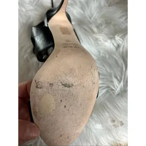 The seller vero cuoio black straps heels with long straps size 38 or 7.5 open to thumbnail 3
