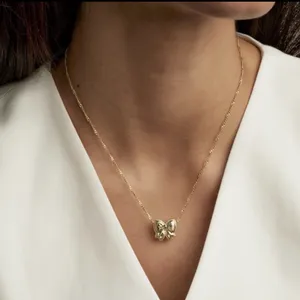 Kendra Scott white Haley Bow Gold Short Pendant Necklace thumbnail 3
