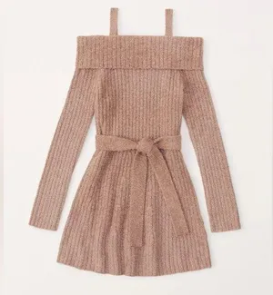 Abercrombie Ribbed Belted Sweater Dress thumbnail 1