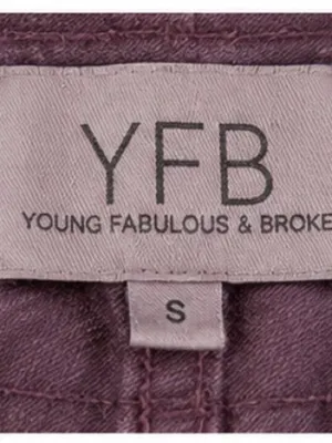 YFB Young Fabulous & Broke Dusty Plum Wide Leg Pants Size S thumbnail 5