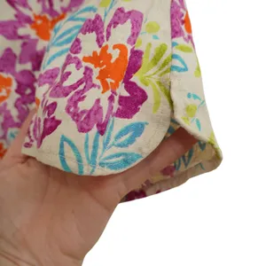 Fieldgear Womens Linen Blend Floral Button Up Shirt Short Sleeve Tropical Small‎ thumbnail 6