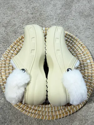 Crocs Women’s Classic Platform Fleece Lined Clogs in Bone Neutral 8 thumbnail 7