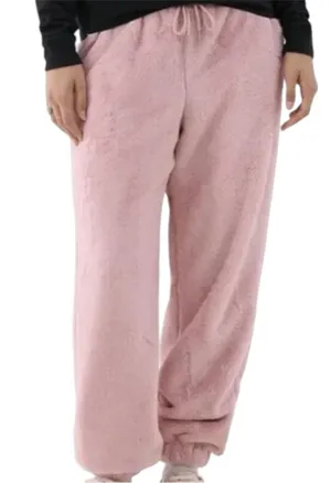 No Boundaries Plush Fleece Jogger Sweatpants Pink Large 12-14 Athleisure Cozy thumbnail 1