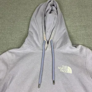 The North Face Hoodie Womens Large Purple Pullover Logo Kangaroo Pocket Fleece thumbnail 8