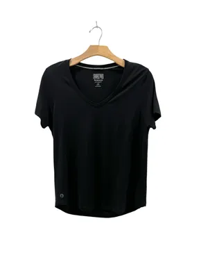 Smartwool Active Ultralight Black V-Neck Short Sleeve Tee Top Women’s Large thumbnail 7