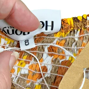 Her Pony Margaux Tie Front Mini Crop Orange Flower Power Bralette thumbnail 5