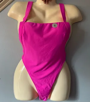 Barbie - Neon pink one piece bathing suit thumbnail 1