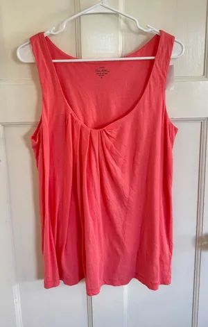 NWT J. Crew‎ Fine Spun cotton modal coral pink tank top size medium thumbnail 1