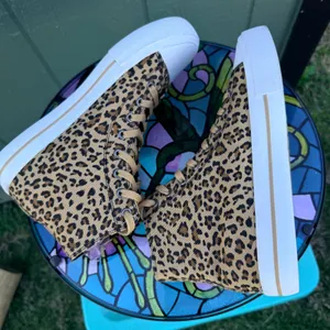 Lugz Hayden Hi Top Sneakers Womens 8 Leopard Print Tan Black Retro‎ Streetwear thumbnail 8