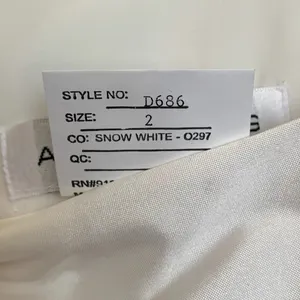 NWT Alfred Sung Off the Shoulder Cocktail‎ Dress in Snow White thumbnail 5