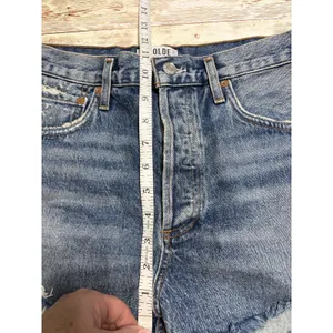 AGOLDE Parker Vintage Cut Off Denim Shorts Size 29 Distressed Button 3" Jorts thumbnail 6