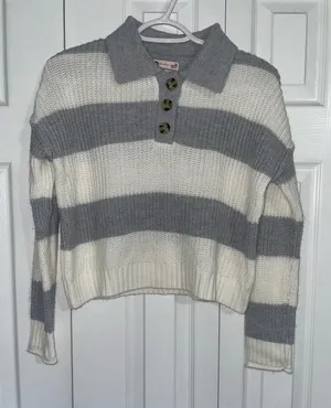 SO Cropped Polo Sweater thumbnail 1