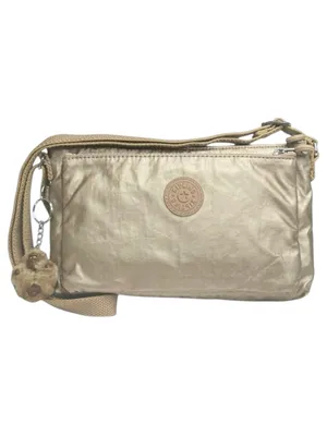 Kipling ✪ Eve Lightweight Crossbody Handbag Bag ✪ Monkey Keychain ✪ Metal Gold thumbnail 3