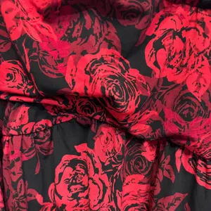Torrid Red and Black Rose Criss Cross Babydoll Sleeveless Top Plus Size 5X thumbnail 5