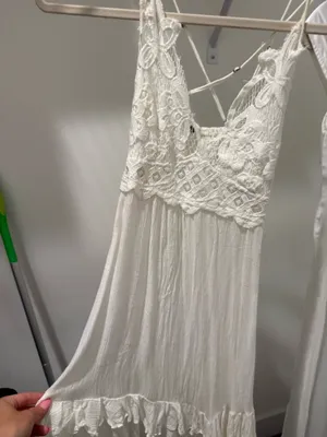Free People White Dress Mini Lace thumbnail 2