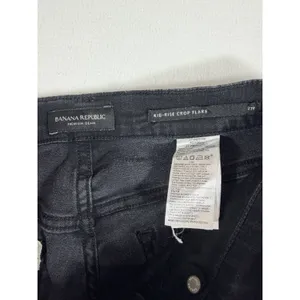 Banana Republic Luxe‎ Sculpt Jeans Women’s 27P Black Crop Flare Button Fly thumbnail 13