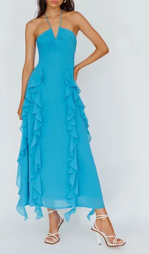 Selfie Leslie blue maxi dress thumbnail 1