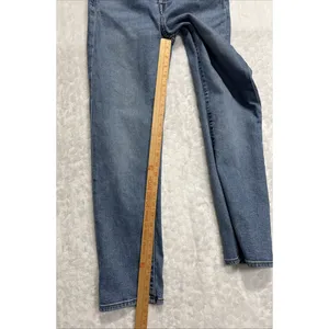 Levi's Wedgie Straight Jeans Button Fly High Rise Blue Denim Womens 27 Casual thumbnail 7