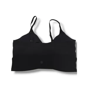 Athleta Black Ruched Cutout Longline Sports Bra M Yoga Pilates Adjustable thumbnail 8
