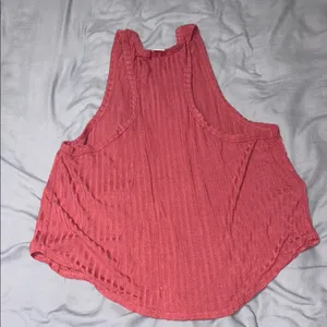 Bozzolo Pink Ribbed Sleeveless Tank Top thumbnail 2