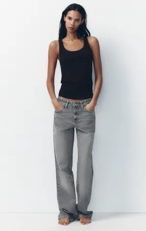 ZARA Mid Rise Jeans thumbnail 1