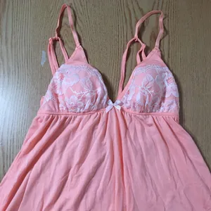 New Victoria's Secret Lacey Chemise Pajama Gown Peach 🍑 Lighter Pink Size Xs thumbnail 3